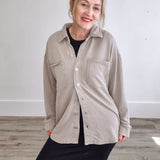 All Day Knit Denim Jacket - Retreat-Coats & Jackets- Hometown Style HTS, women's in store and online boutique located in Ingersoll, Ontario