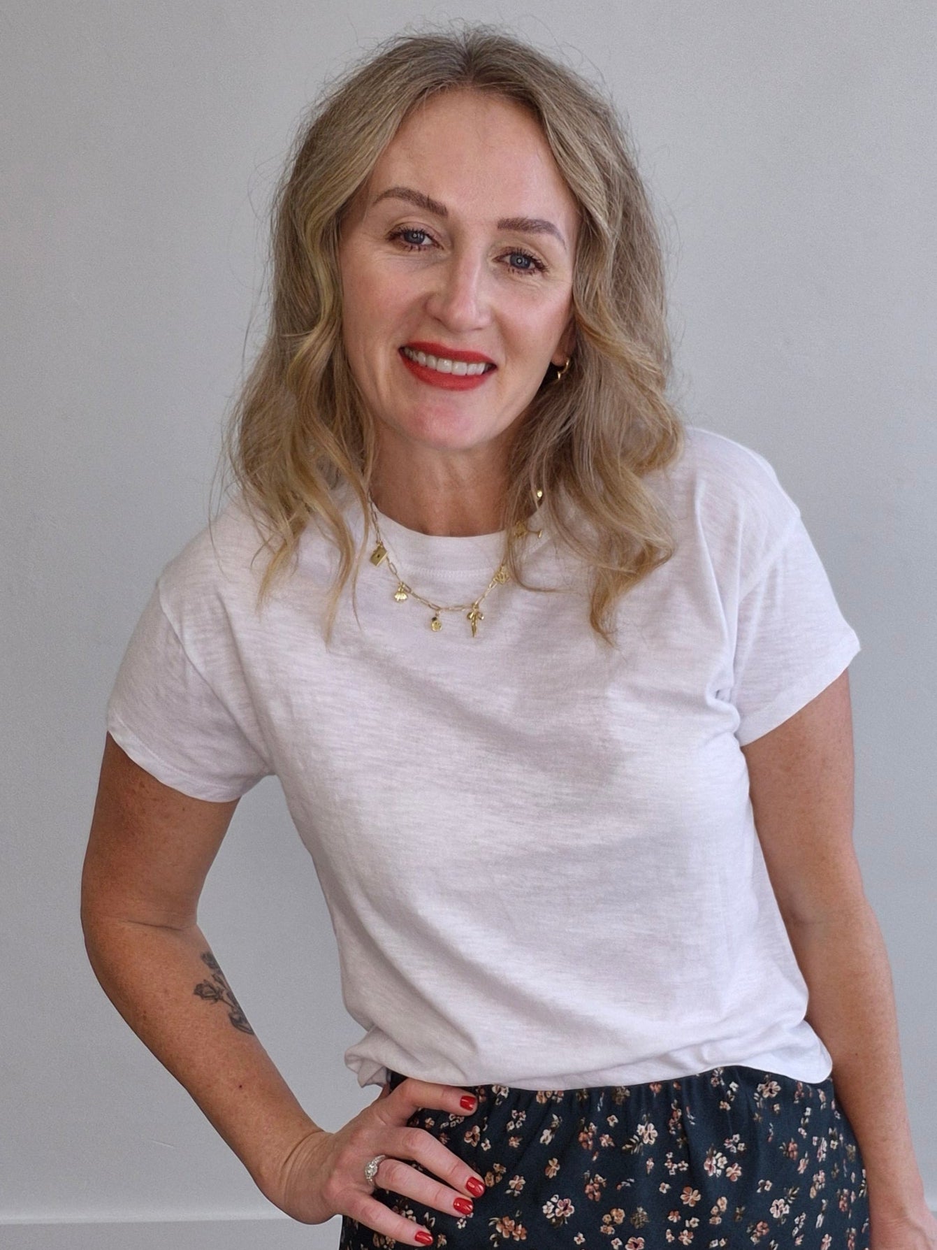 Modern Slub Tee - White-Casual Tops- Hometown Style HTS, women's in store and online boutique located in Ingersoll, Ontario