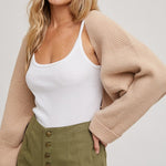 Bolero Shrug - Latte-Sweater- Hometown Style HTS, women's in store and online boutique located in Ingersoll, Ontario