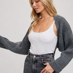 Bolero Shrug - Grey-Sweater- Hometown Style HTS, women's in store and online boutique located in Ingersoll, Ontario