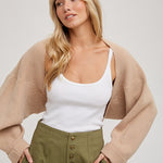 Bolero Shrug - Latte-Sweater- Hometown Style HTS, women's in store and online boutique located in Ingersoll, Ontario