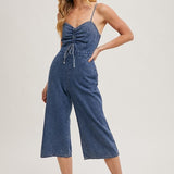 Denim Jumpsuit-Jumpsuits & Rompers- Hometown Style HTS, women's in store and online boutique located in Ingersoll, Ontario