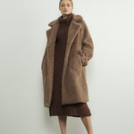 Shearling Long Coat-Coats & Jackets- Hometown Style HTS, women's in store and online boutique located in Ingersoll, Ontario