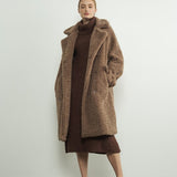 Shearling Long Coat-Coats & Jackets- Hometown Style HTS, women's in store and online boutique located in Ingersoll, Ontario