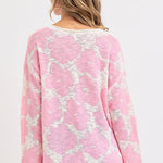 Floral Spring Knit Sweater - Pink-Sweater- Hometown Style HTS, women's in store and online boutique located in Ingersoll, Ontario