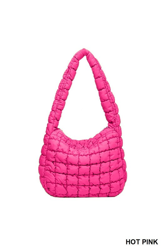 Puff Quilted Shoulder Bag-Handbags- Hometown Style HTS, women's in store and online boutique located in Ingersoll, Ontario