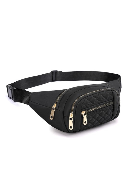 Quilted Belt Bag-Handbags- Hometown Style HTS, women's in store and online boutique located in Ingersoll, Ontario