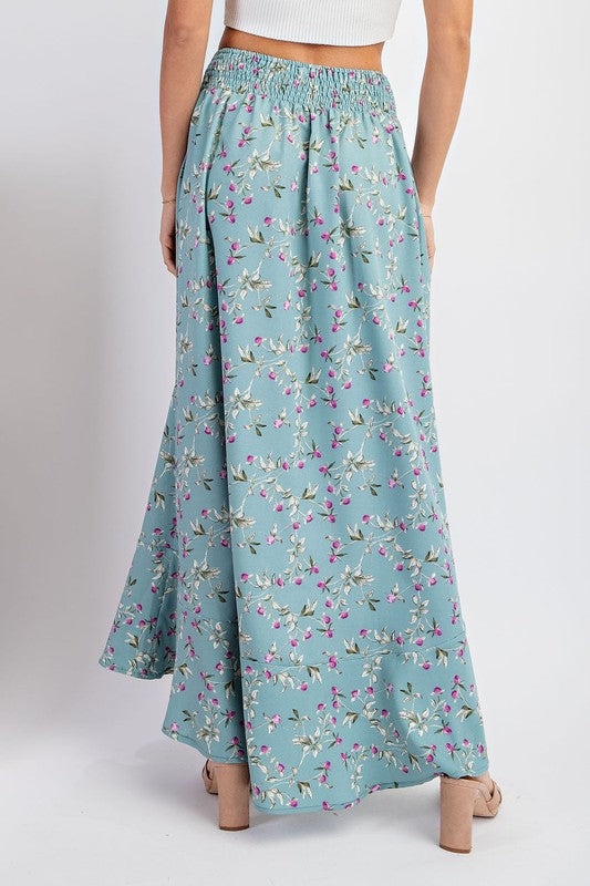 Floral Print Maxi Skirt -Sky-Skirt- Hometown Style HTS, women's in store and online boutique located in Ingersoll, Ontario