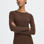 BYPAMILA LS TSHIRT - Java-Casual Tops- Hometown Style HTS, women's in store and online boutique located in Ingersoll, Ontario