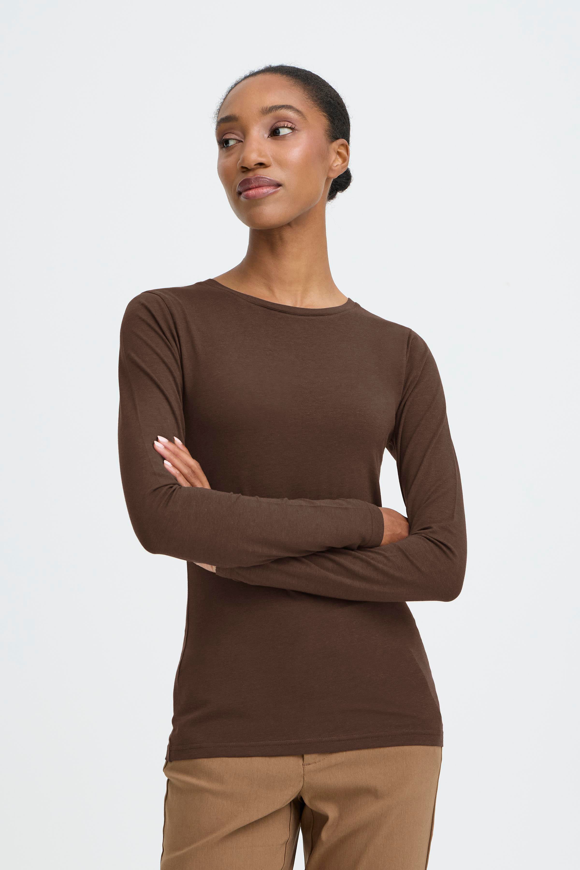 BYPAMILA LS TSHIRT - Java-Casual Tops- Hometown Style HTS, women's in store and online boutique located in Ingersoll, Ontario