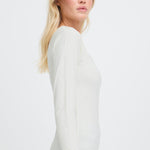BYPAMILA LS TSHIRT - Off White-Casual Tops- Hometown Style HTS, women's in store and online boutique located in Ingersoll, Ontario