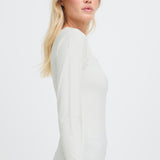 BYPAMILA LS TSHIRT - Off White-Casual Tops- Hometown Style HTS, women's in store and online boutique located in Ingersoll, Ontario