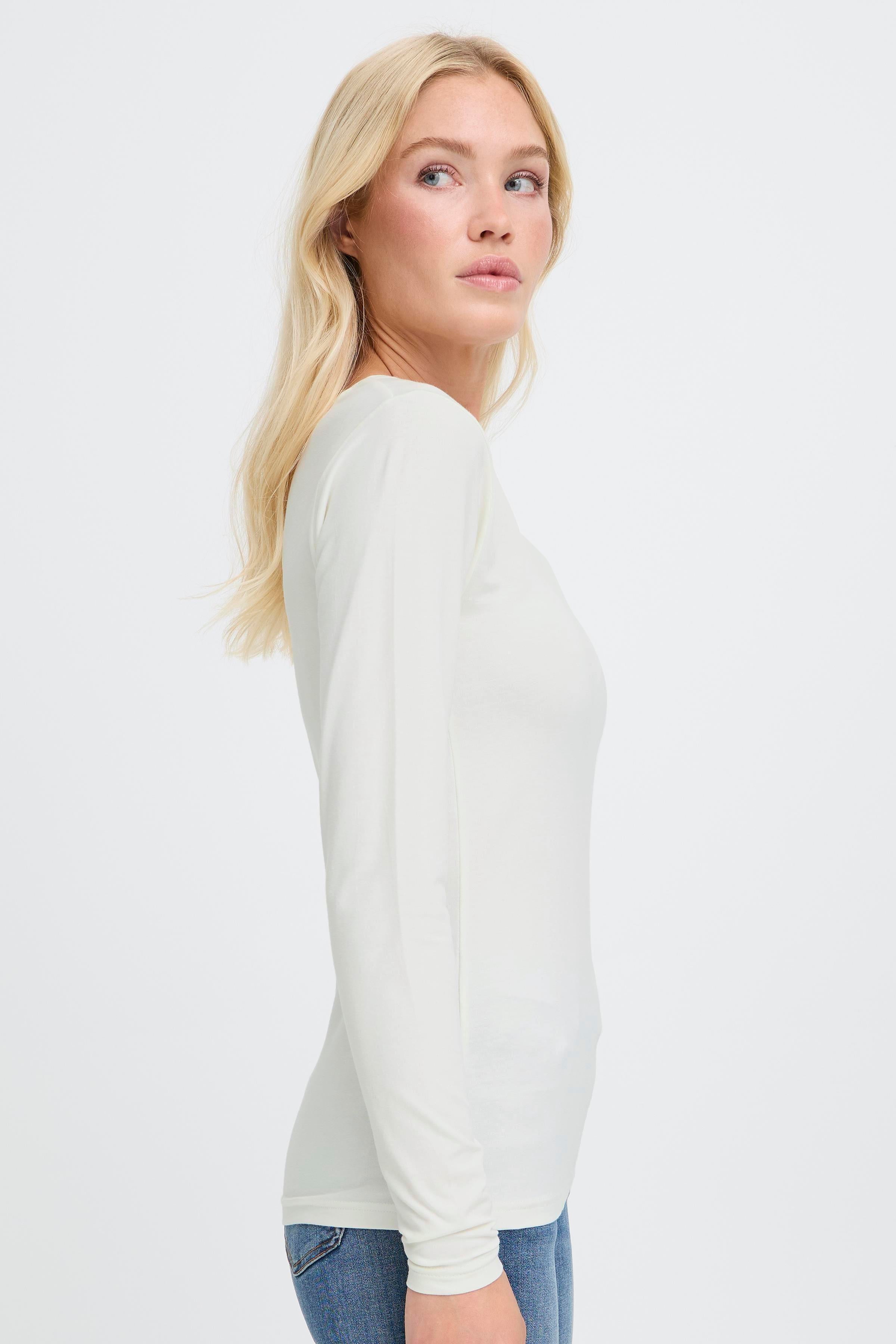 BYPAMILA LS TSHIRT - Off White-Casual Tops- Hometown Style HTS, women's in store and online boutique located in Ingersoll, Ontario