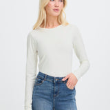 BYPAMILA LS TSHIRT - Off White-Casual Tops- Hometown Style HTS, women's in store and online boutique located in Ingersoll, Ontario