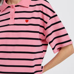 BXPRINTON SS POLOSHIRT - Chateau Rose-Casual Tops- Hometown Style HTS, women's in store and online boutique located in Ingersoll, Ontario