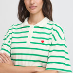 BXPRINTON SS POLOSHIRT - Jelly Bean Mix-Casual Tops- Hometown Style HTS, women's in store and online boutique located in Ingersoll, Ontario
