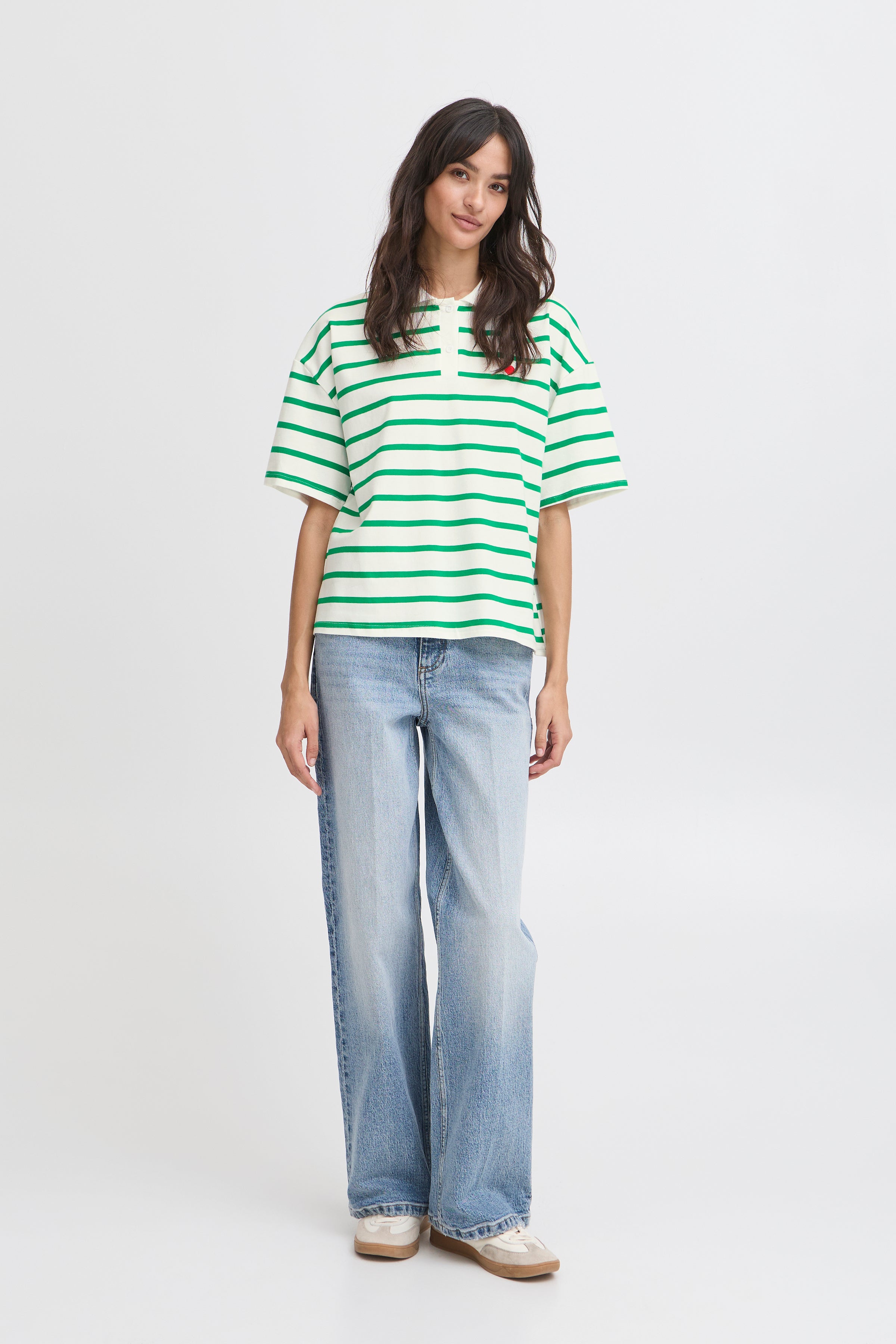 BXPRINTON SS POLOSHIRT - Jelly Bean Mix-Casual Tops- Hometown Style HTS, women's in store and online boutique located in Ingersoll, Ontario