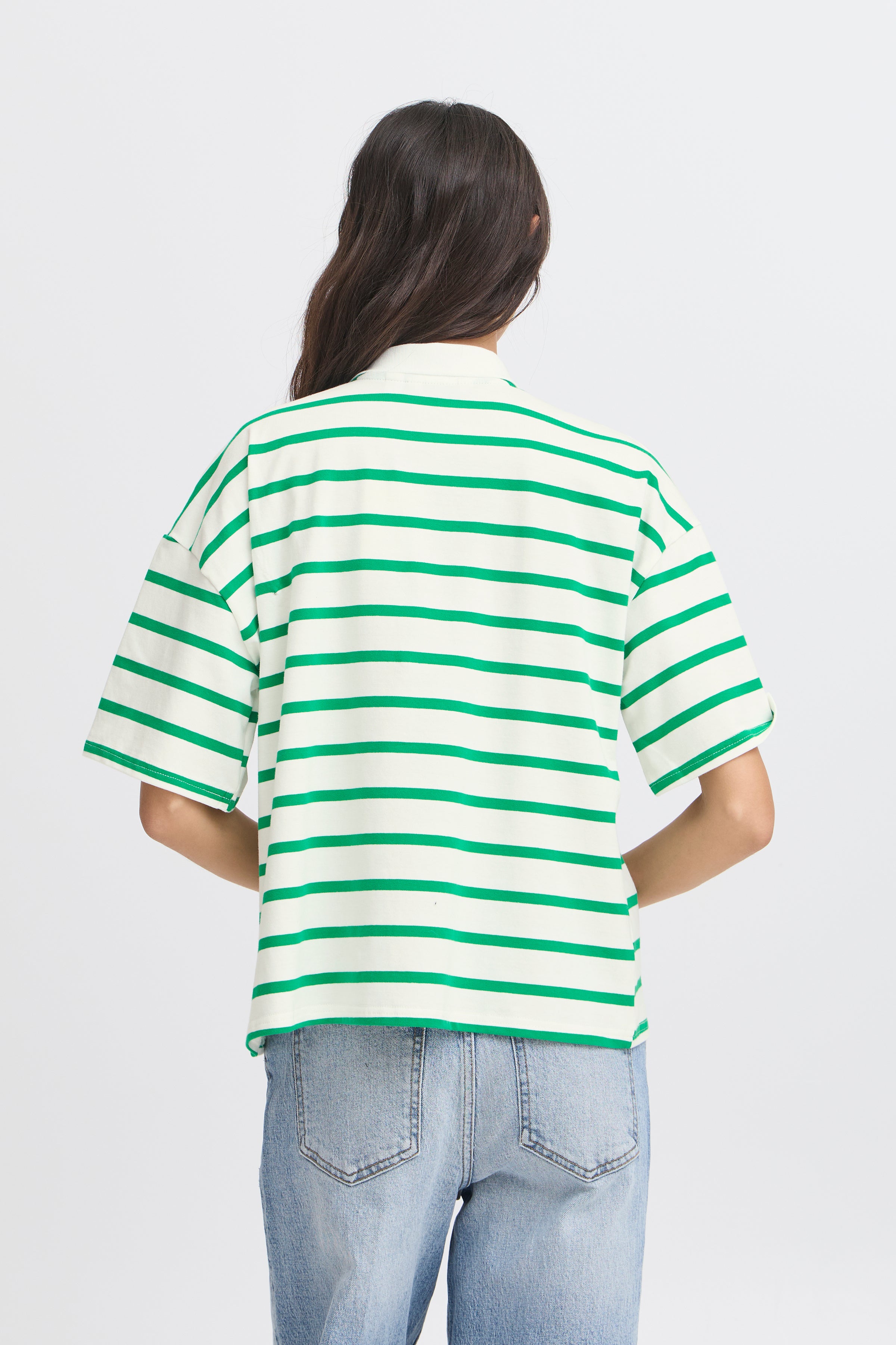 BXPRINTON SS POLOSHIRT - Jelly Bean Mix-Casual Tops- Hometown Style HTS, women's in store and online boutique located in Ingersoll, Ontario