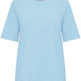PAMILA HALF SLEEVE TEE SHIRT - Vista Blue-Casual Tops- Hometown Style HTS, women's in store and online boutique located in Ingersoll, Ontario