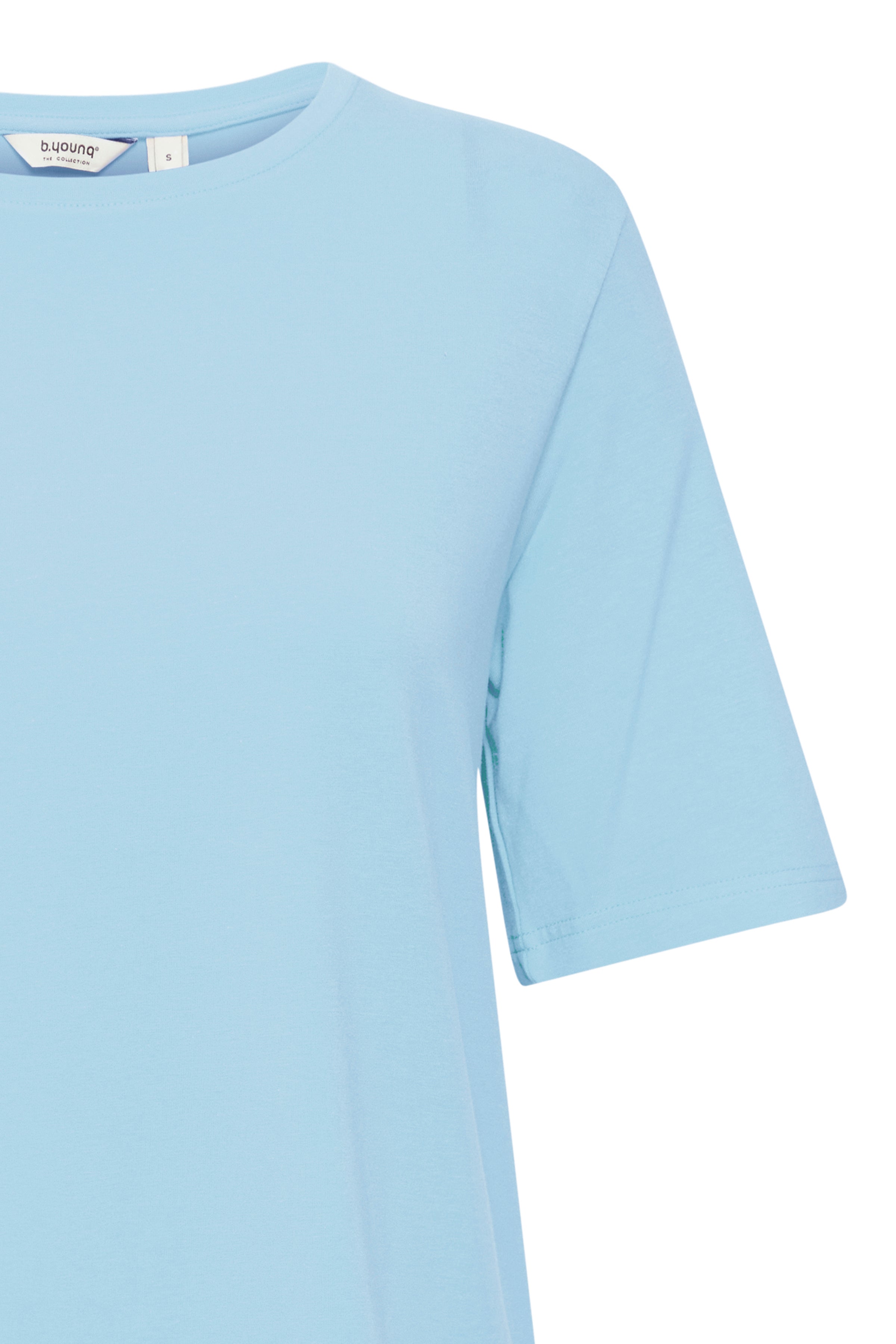 PAMILA HALF SLEEVE TEE SHIRT - Vista Blue-Casual Tops- Hometown Style HTS, women's in store and online boutique located in Ingersoll, Ontario