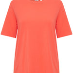PAMILA HALF SLEEVE TEE SHIRT - Cayenne-Casual Tops- Hometown Style HTS, women's in store and online boutique located in Ingersoll, Ontario
