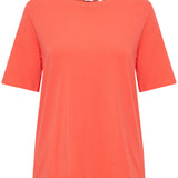 PAMILA HALF SLEEVE TEE SHIRT - Cayenne-Casual Tops- Hometown Style HTS, women's in store and online boutique located in Ingersoll, Ontario
