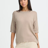 BYMMORLA TSHIRT - Humus Melange-Casual Tops- Hometown Style HTS, women's in store and online boutique located in Ingersoll, Ontario