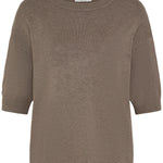 BYMMORLA TSHIRT- Walnut Melange-Sweaters and Cardigans- Hometown Style HTS, women's in store and online boutique located in Ingersoll, Ontario
