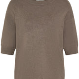 BYMMORLA TSHIRT- Walnut Melange-Sweaters and Cardigans- Hometown Style HTS, women's in store and online boutique located in Ingersoll, Ontario