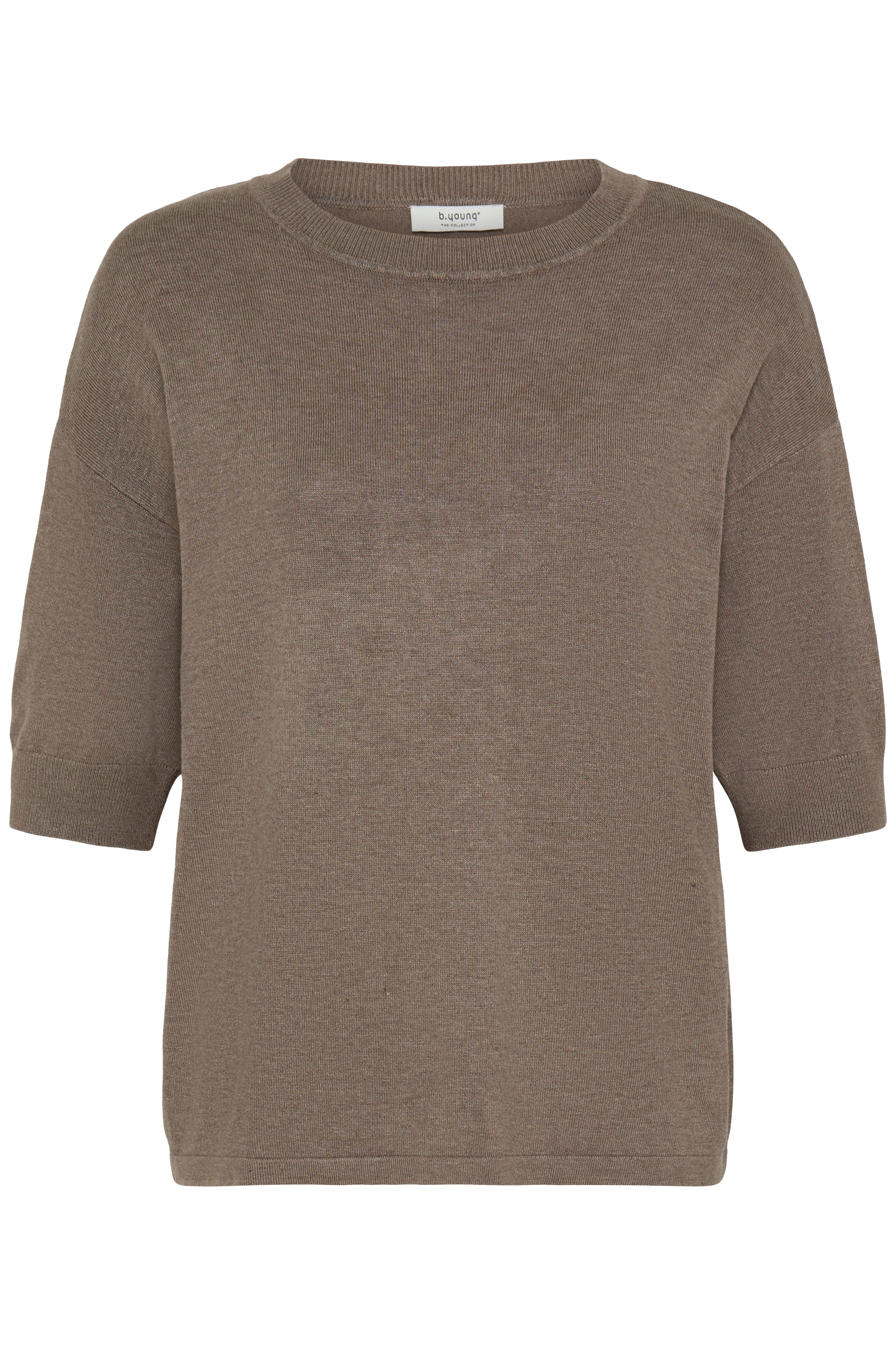 BYMMORLA TSHIRT- Walnut Melange-Sweaters and Cardigans- Hometown Style HTS, women's in store and online boutique located in Ingersoll, Ontario