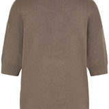 BYMMORLA TSHIRT- Walnut Melange-Sweaters and Cardigans- Hometown Style HTS, women's in store and online boutique located in Ingersoll, Ontario