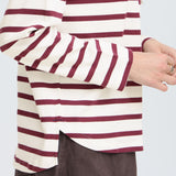Byramsi Pullover - Fig Stripe-Casual Tops- Hometown Style HTS, women's in store and online boutique located in Ingersoll, Ontario