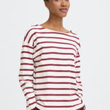 Byramsi Pullover - Fig Stripe-Casual Tops- Hometown Style HTS, women's in store and online boutique located in Ingersoll, Ontario