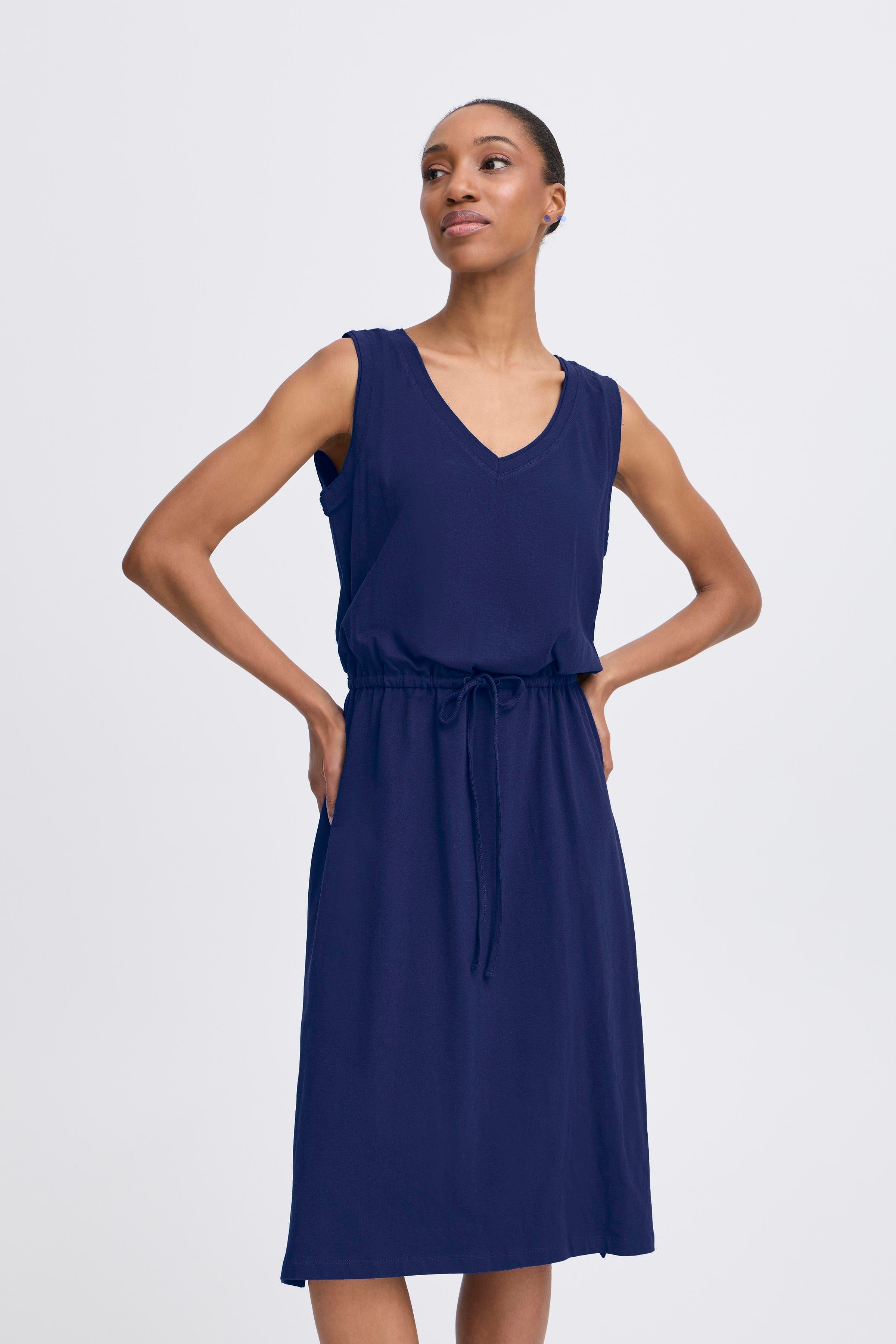 PANDINNA DRESS - Navy-Casual Dresses- Hometown Style HTS, women's in store and online boutique located in Ingersoll, Ontario