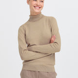 BYMMORLA ROLLNECK - Humus Melange-Sweaters and Cardigans- Hometown Style HTS, women's in store and online boutique located in Ingersoll, Ontario