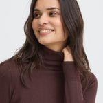 BYMMORLA ROLLNECK - Java-Casual Tops- Hometown Style HTS, women's in store and online boutique located in Ingersoll, Ontario