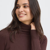 BYMMORLA ROLLNECK - Java-Casual Tops- Hometown Style HTS, women's in store and online boutique located in Ingersoll, Ontario