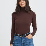BYMMORLA ROLLNECK - Java-Casual Tops- Hometown Style HTS, women's in store and online boutique located in Ingersoll, Ontario