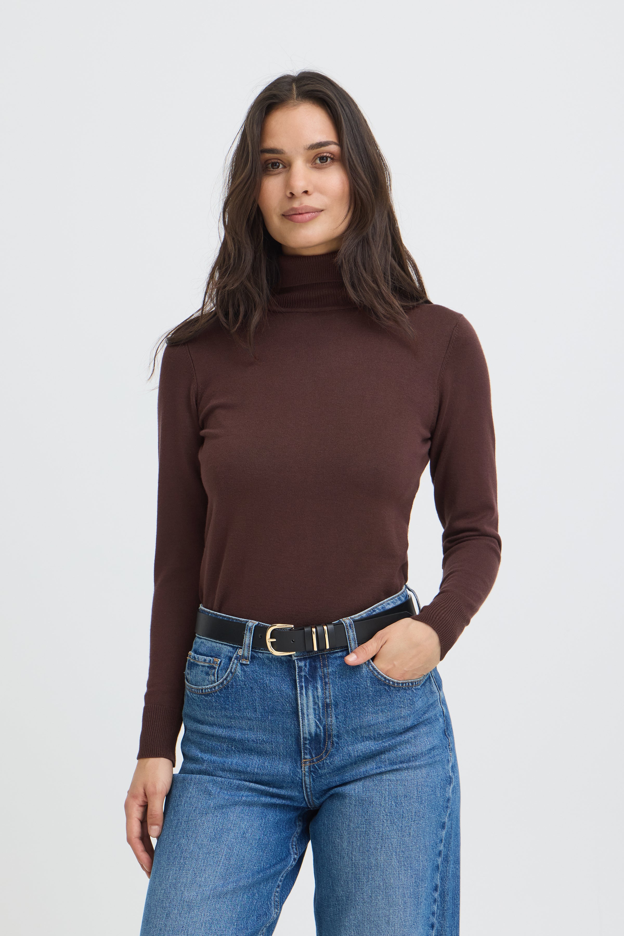 BYMMORLA ROLLNECK - Java-Casual Tops- Hometown Style HTS, women's in store and online boutique located in Ingersoll, Ontario