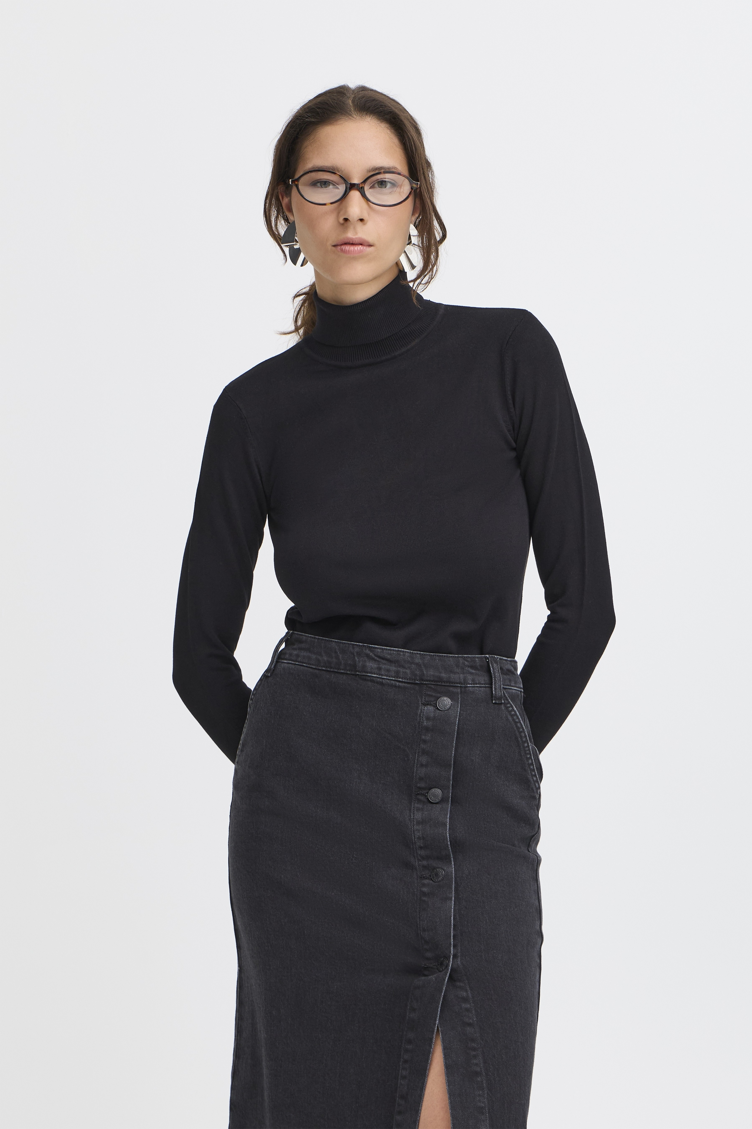 BYMMORLA ROLLNECK - Black-Sweaters and Cardigans- Hometown Style HTS, women's in store and online boutique located in Ingersoll, Ontario