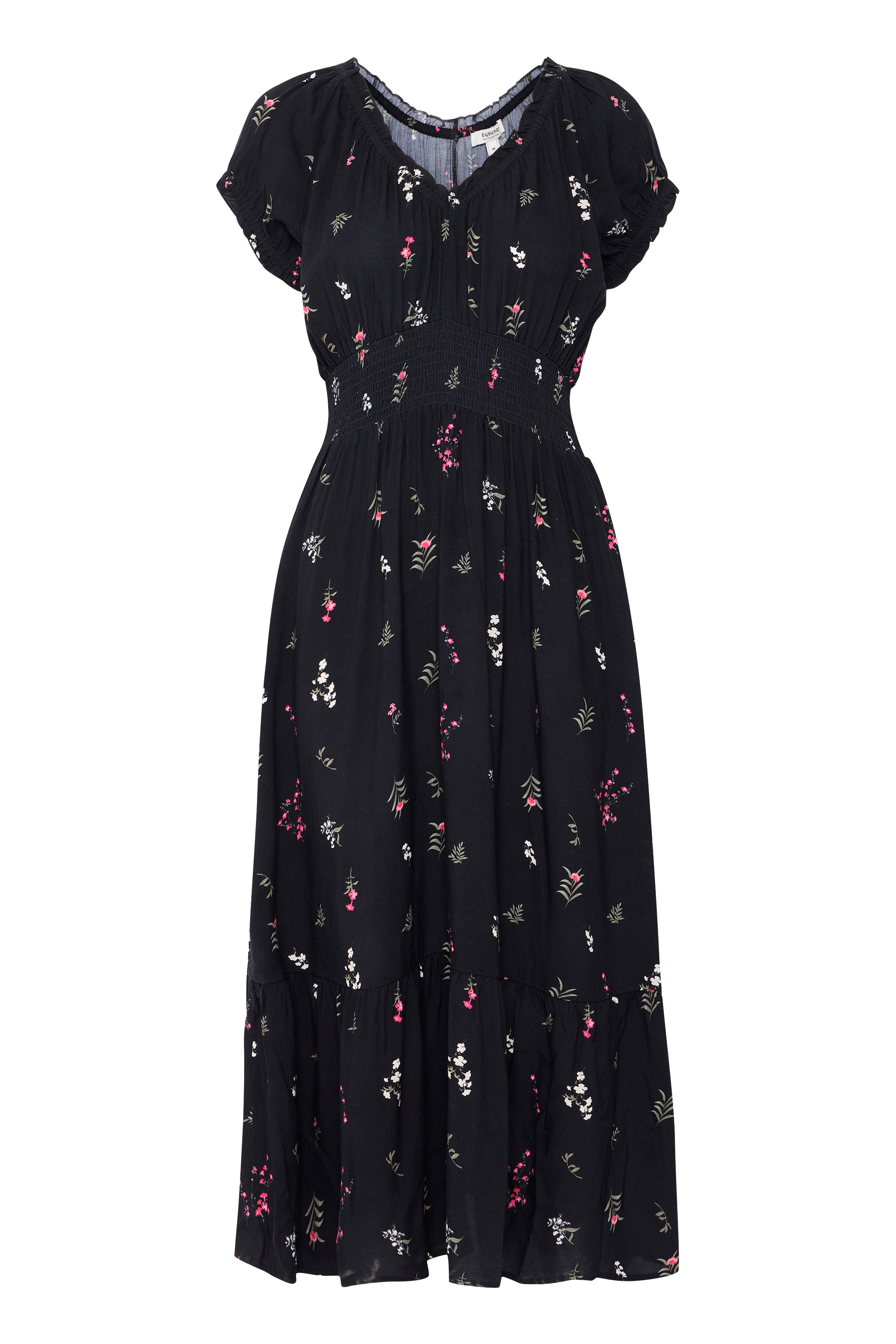 BYIROSE DRESS - LIGHT WOVEN - Black Mix-Casual Dresses- Hometown Style HTS, women's in store and online boutique located in Ingersoll, Ontario