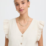 BYFALAKKA RUFFLE SHIRT-blouse- Hometown Style HTS, women's in store and online boutique located in Ingersoll, Ontario