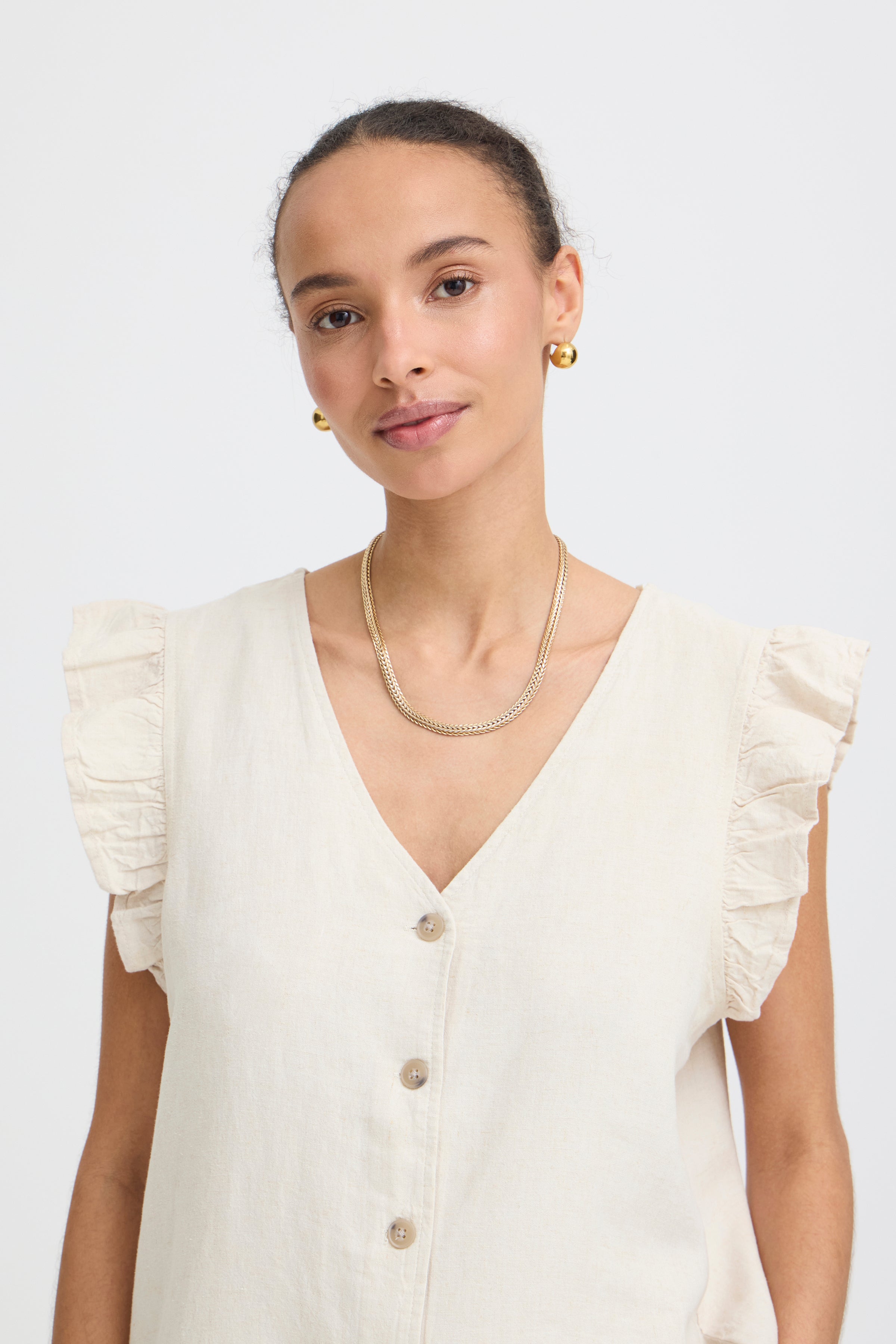 BYFALAKKA RUFFLE SHIRT-blouse- Hometown Style HTS, women's in store and online boutique located in Ingersoll, Ontario