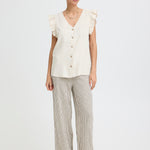 BYFALAKKA RUFFLE SHIRT-blouse- Hometown Style HTS, women's in store and online boutique located in Ingersoll, Ontario