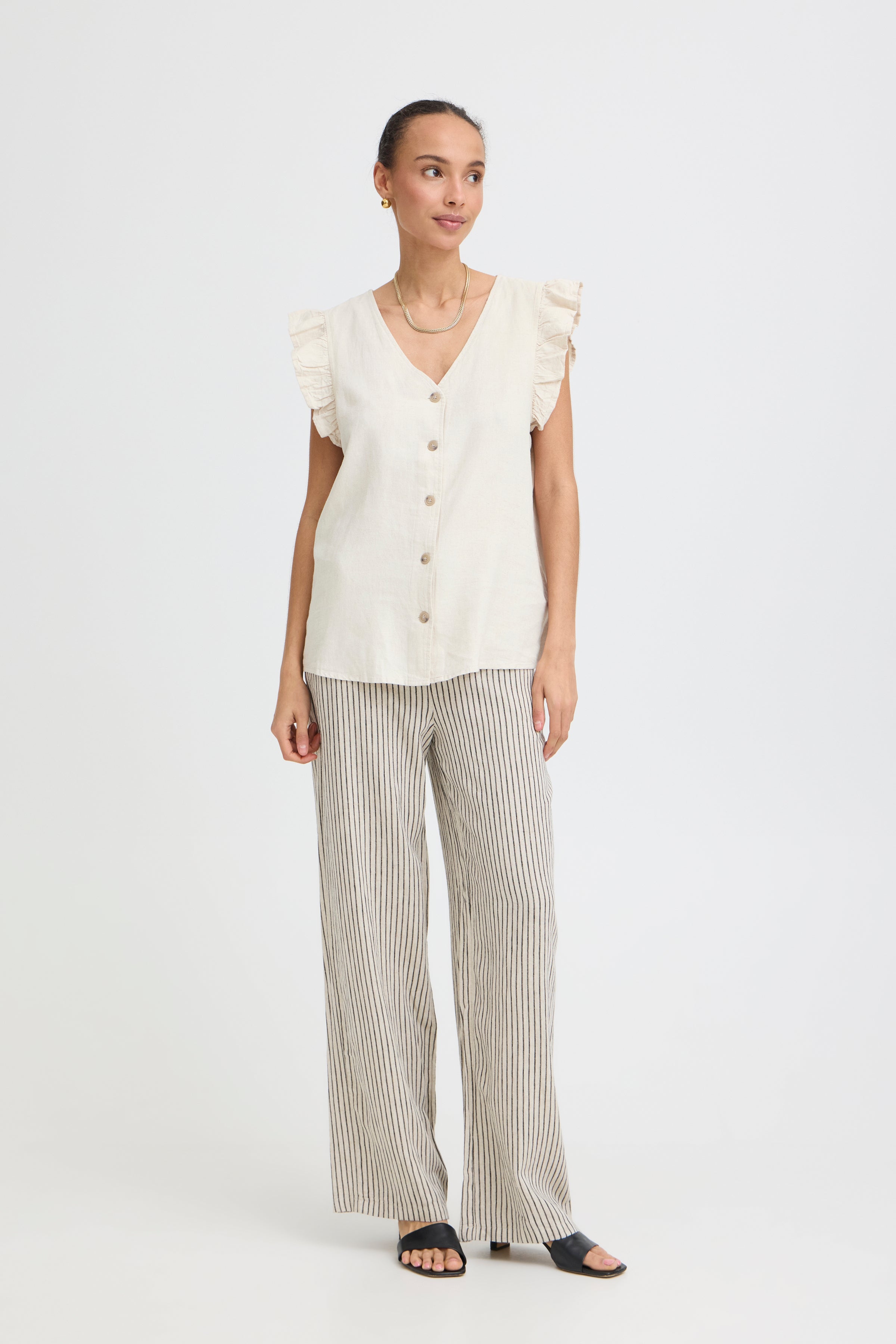 BYFALAKKA RUFFLE SHIRT-blouse- Hometown Style HTS, women's in store and online boutique located in Ingersoll, Ontario