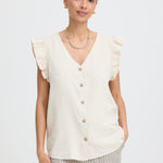 BYFALAKKA RUFFLE SHIRT-blouse- Hometown Style HTS, women's in store and online boutique located in Ingersoll, Ontario