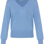 V NECK POINTELLE SWEATER-Casual Tops- Hometown Style HTS, women's in store and online boutique located in Ingersoll, Ontario