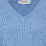 V NECK POINTELLE SWEATER-Casual Tops- Hometown Style HTS, women's in store and online boutique located in Ingersoll, Ontario