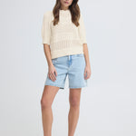 Najo Short Sleeve Sweater-Casual Tops- Hometown Style HTS, women's in store and online boutique located in Ingersoll, Ontario