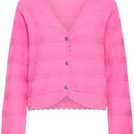 Textured scalloped knit cardigan -Pink-cardigan- Hometown Style HTS, women's in store and online boutique located in Ingersoll, Ontario